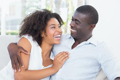 couple smiling 