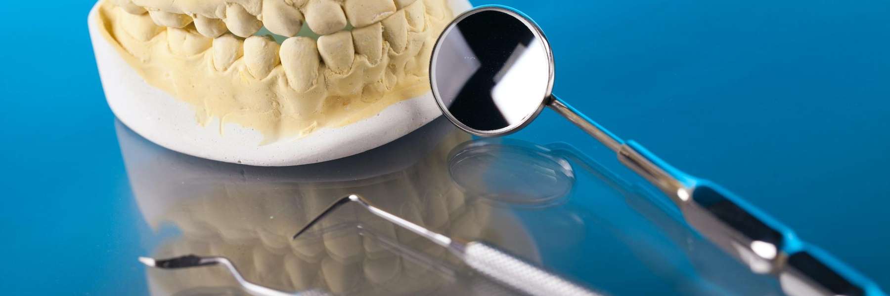 dental tools and tooth mold