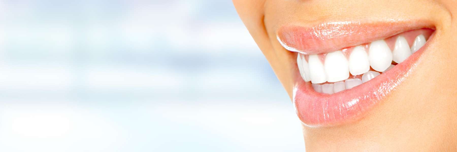 close up of woman's bright smile